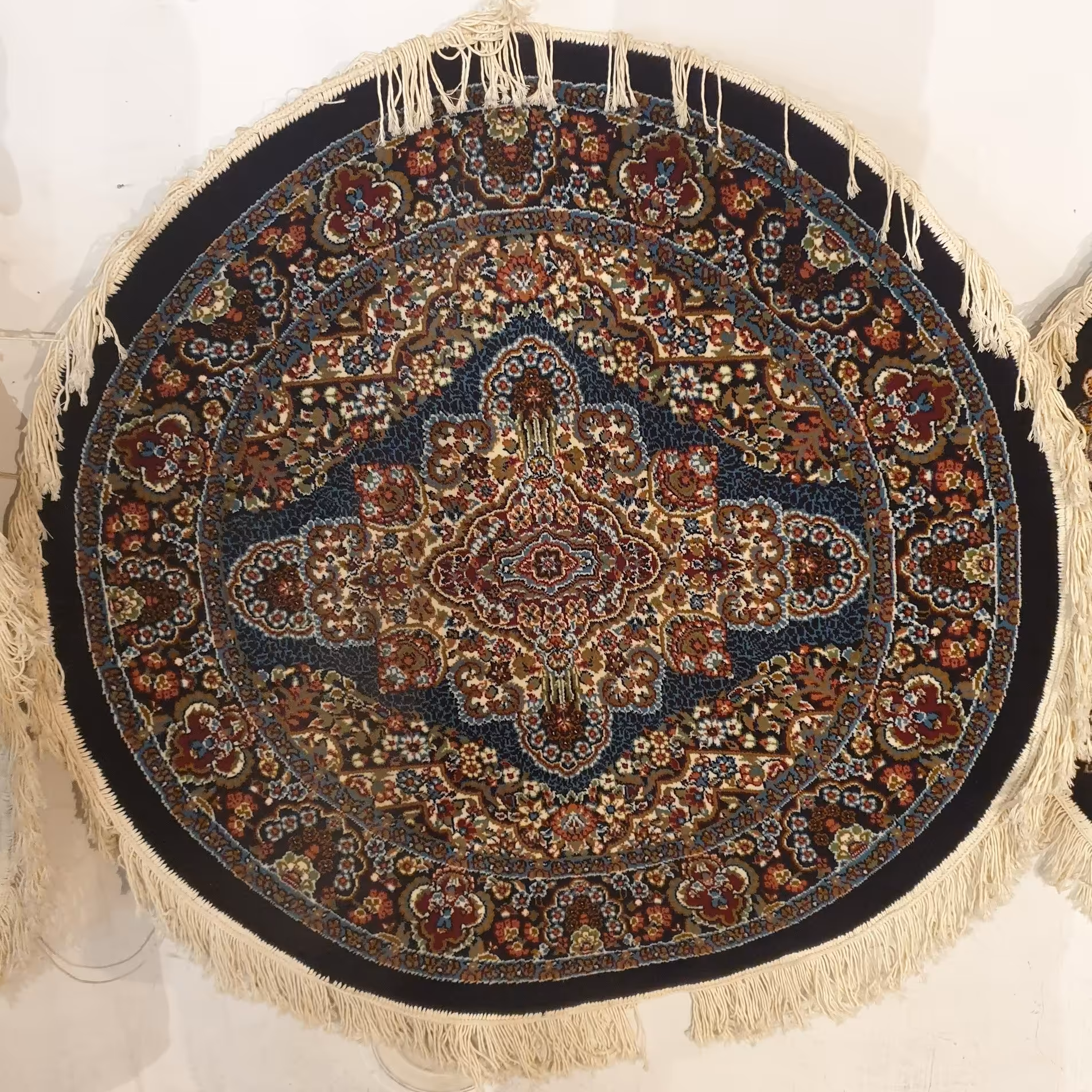 قالیچه فرش مشهد  قطر 1 متر دایره ای (تراکم 1000  ، شانه 500)