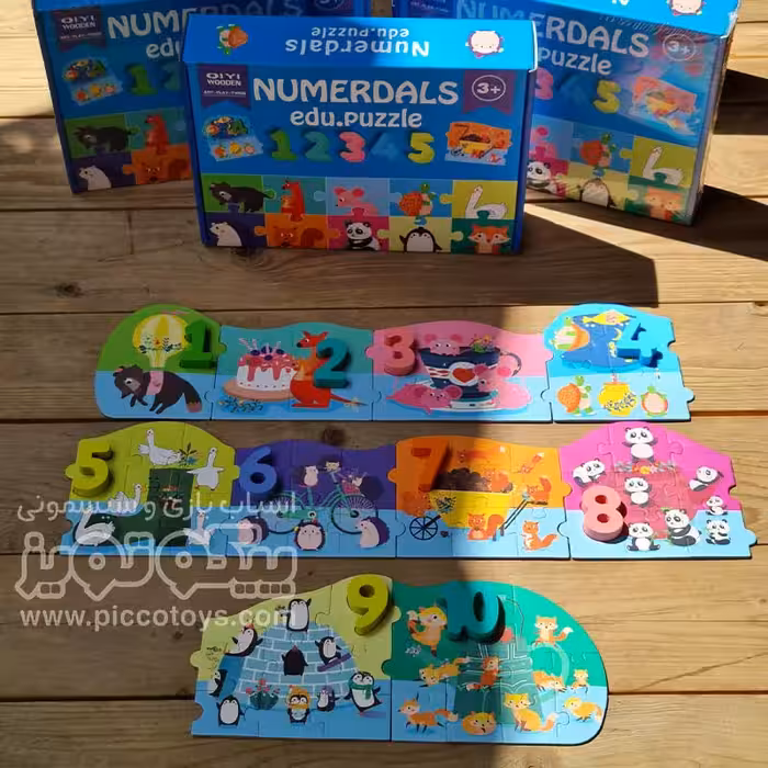 پازل چوبی آموزش اعداد انگلیسی مدل 4073755