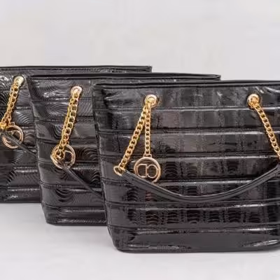 کیف زنانه ورنی طرح بندی کیفیت دوخت عالی بسیار