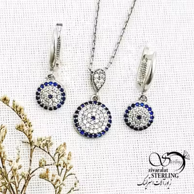 نیمست نقره چشم نظر عیار925 کد 14749