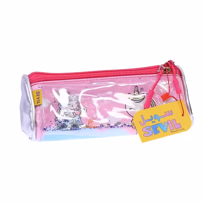 جامدادی آکواریومی 3065 طرح یونی کورن رنگین کمانی سویل SEVIL