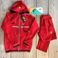 ست ورزشیه بچه گانه کلاه دار تمام زیپ طرح یورش