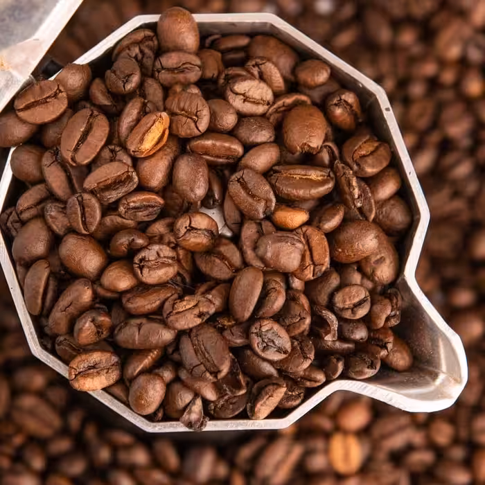 دان قهوه روبوستا دارک.تازه رست.فول کافئین طعمی خاص و ماندگار