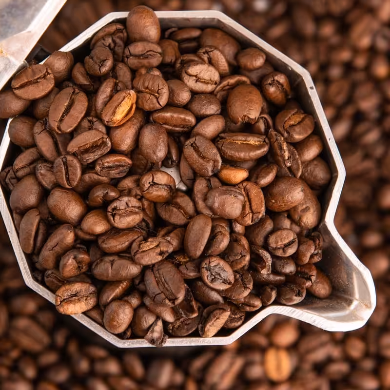 دان قهوه روبوستا دارک.تازه رست.فول کافئین طعمی خاص و ماندگار