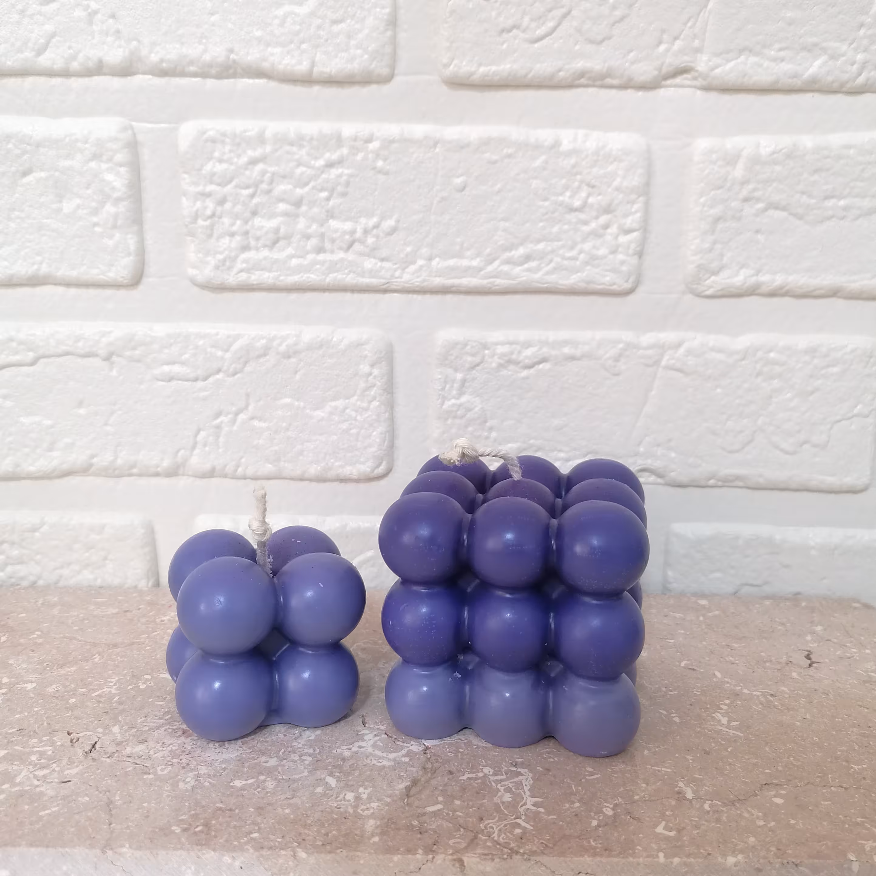 شمع دستساز معطر  مدل روبیک، دوسایز  بزرگ و چهارتایی کوچک