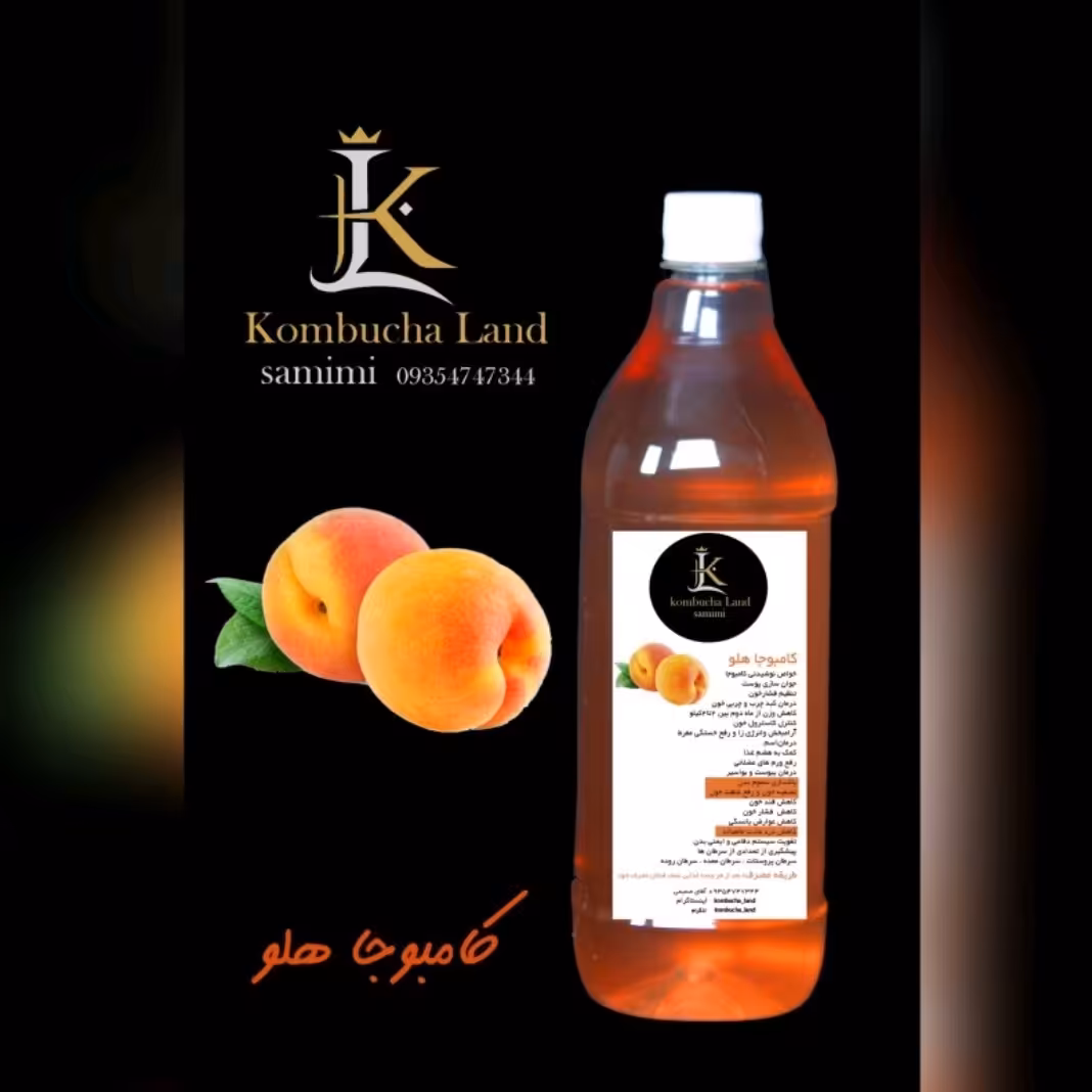 شربت کامبوجا با طعم هلو 1200 گرمی