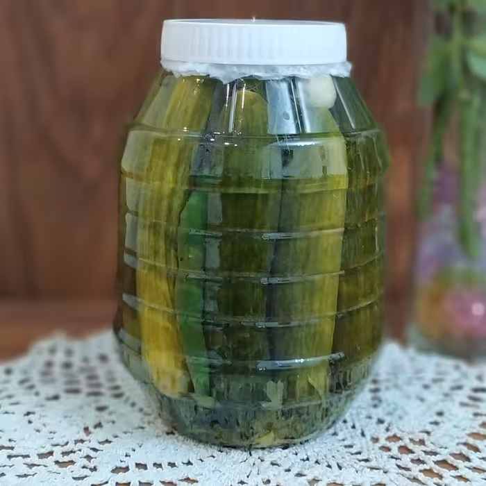 خیار شور خانگی 2 کیلویی. بسیار خوشمزه و بهداشتی