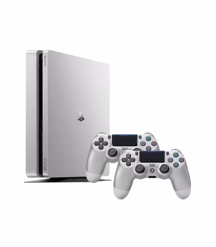 کنسول بازی سونی مدل PlayStation 4 Slim Silver ظرفیت 500 گیگابایت به همراه یک دسته اضافی
