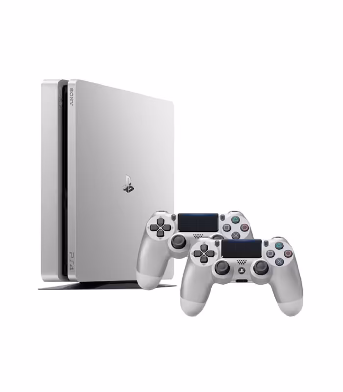 کنسول بازی سونی مدل PlayStation 4 Slim Silver ظرفیت 500 گیگابایت به همراه یک دسته اضافی