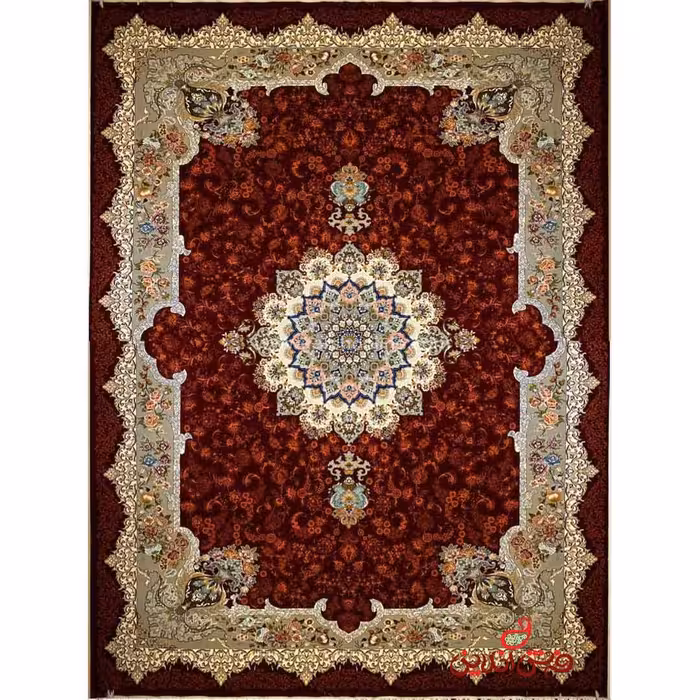 فرش ماشینی شاهکار صفویه 5464 قرمز