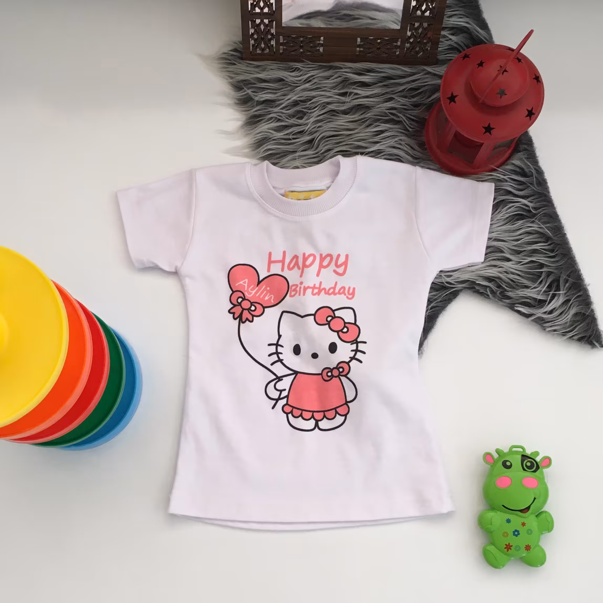 تیشرت سفید دخترانه اعلا مناسب 1سال تا 8 سال