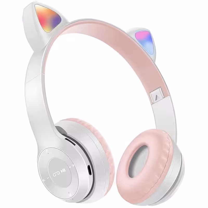 هدفون بلوتوثی مدل گربه ای P47m Color Light
