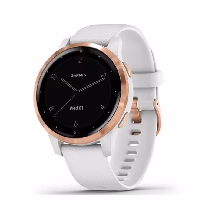 ساعت ورزشی گارمین مدل VivoActive 4S Rose Gold Stainless Steel Bezel with White Case