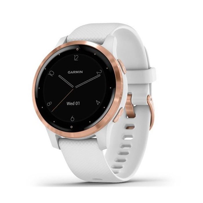 ساعت ورزشی گارمین مدل VivoActive 4S Rose Gold Stainless Steel Bezel with White Case