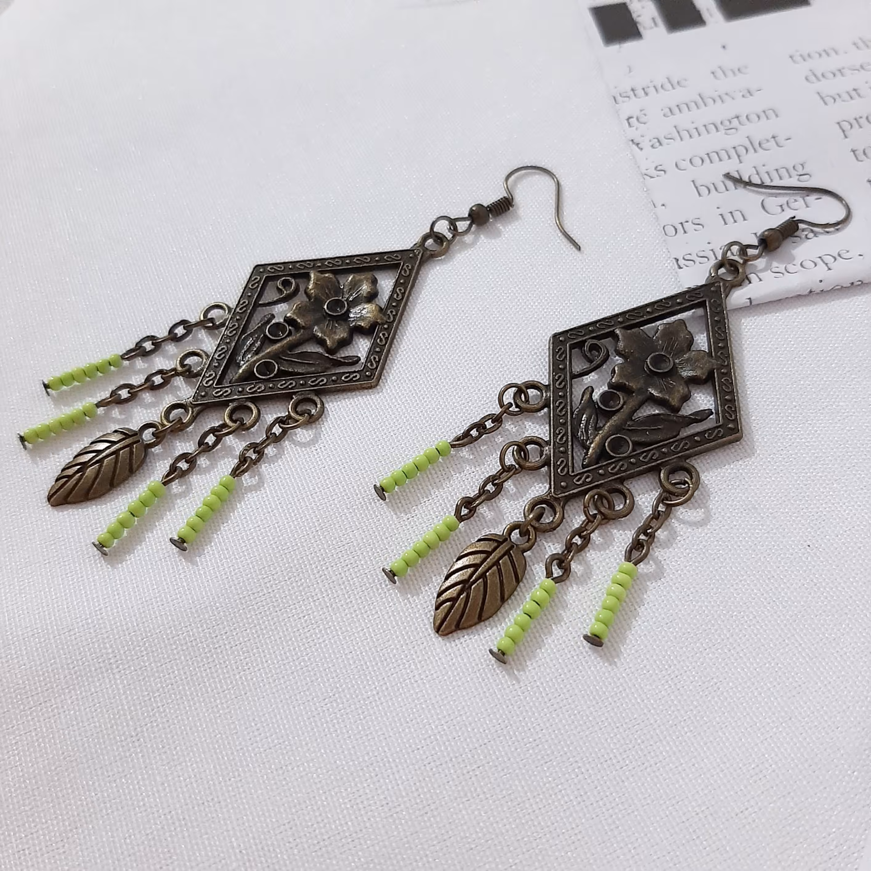 گوشواره آویز منجوقی