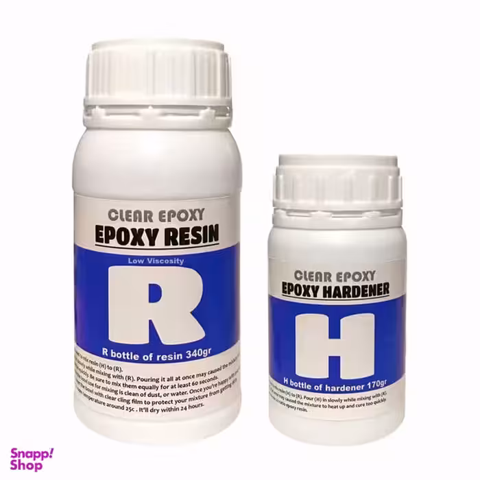 رزین اپوکسی دو جزئی مدل R-H کد B340170 حجم 510 میلی لیتر مجموعه 2 عددی