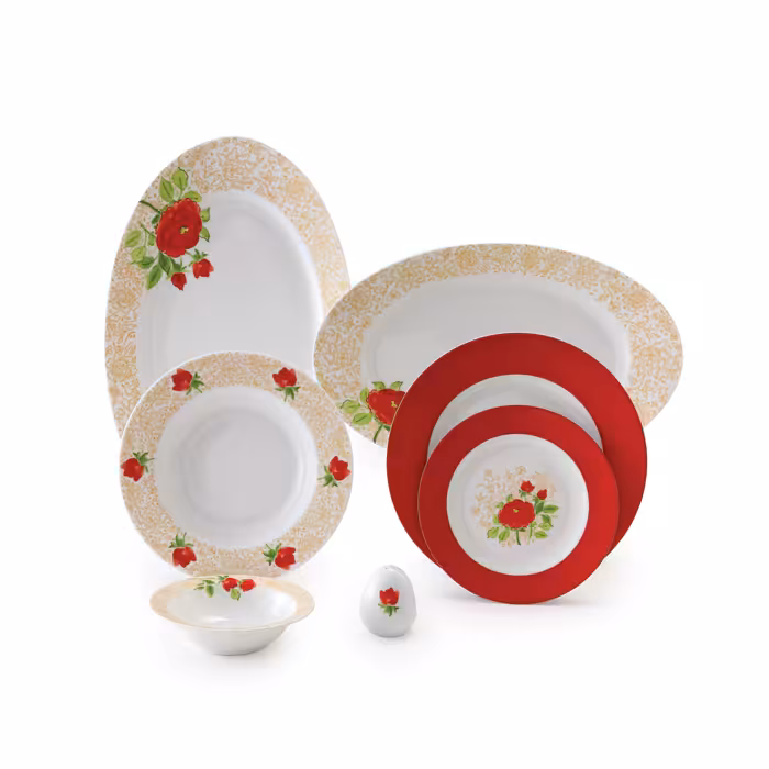 سرویس چینی زرین 6 نفره غذاخوری شارلوت (28 پارچه)