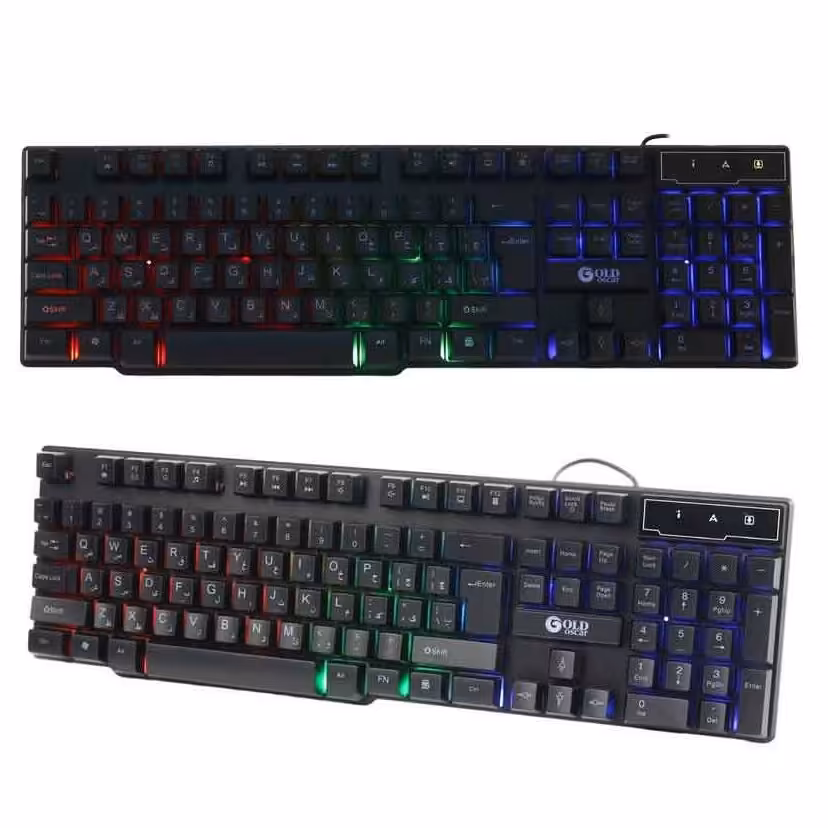 کیبورد  گیمینگ گلد اسکار KB 7123  --  با سیم  مخصوص بازی GOLD Oscar KB7123