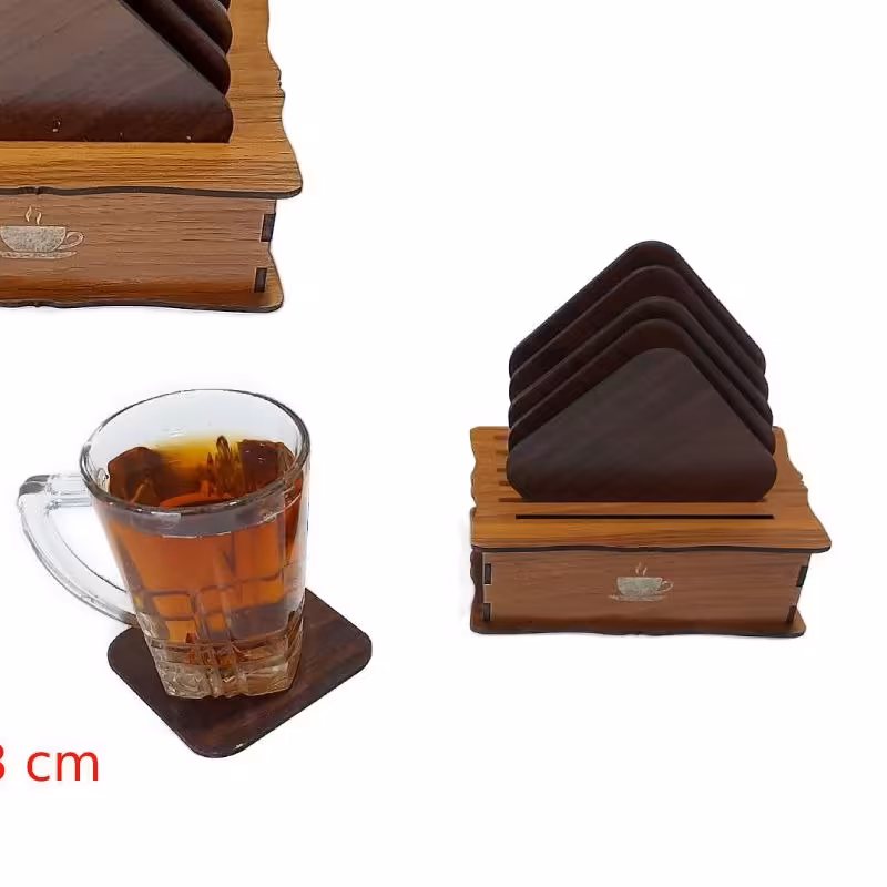 زیر لیوانی چوبی