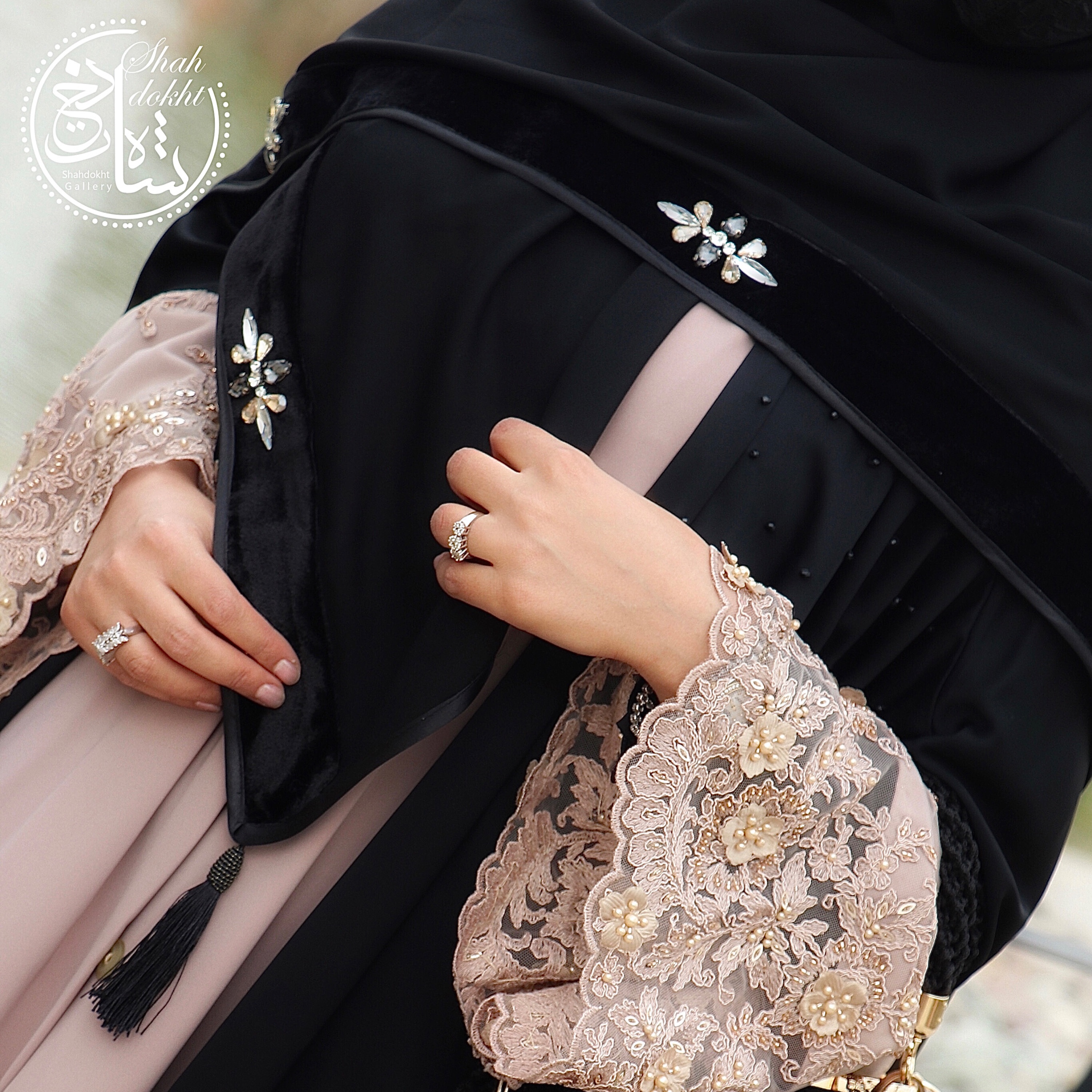 روسری مجلسی جواهردوزی طرح ماریا