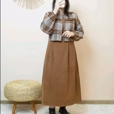 کت سارافون ترکیبی کبریتی و موهر پشمی غزال