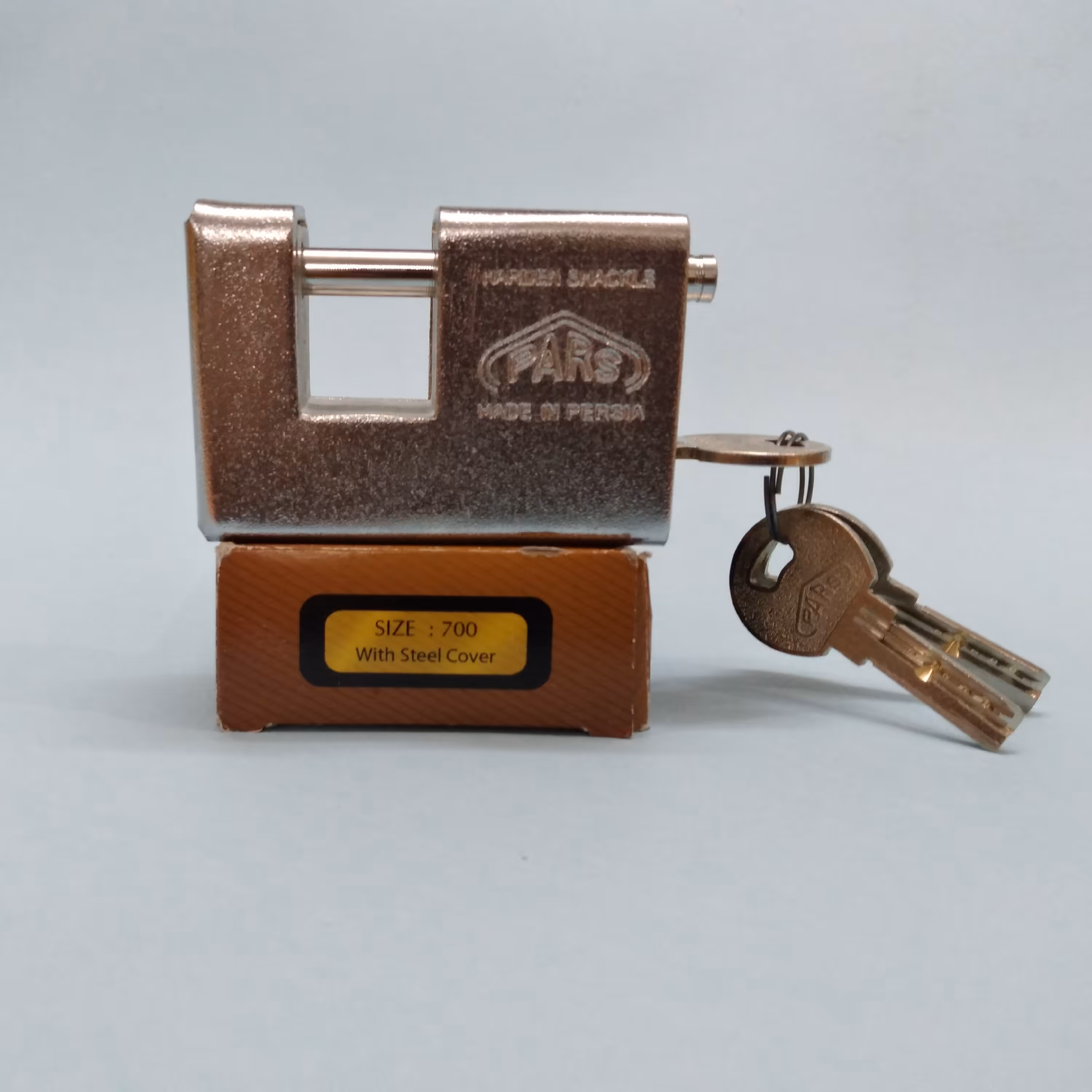 قفل کتابی پارس مدل SP700 روپوش فولادی کلید کامپیوتری