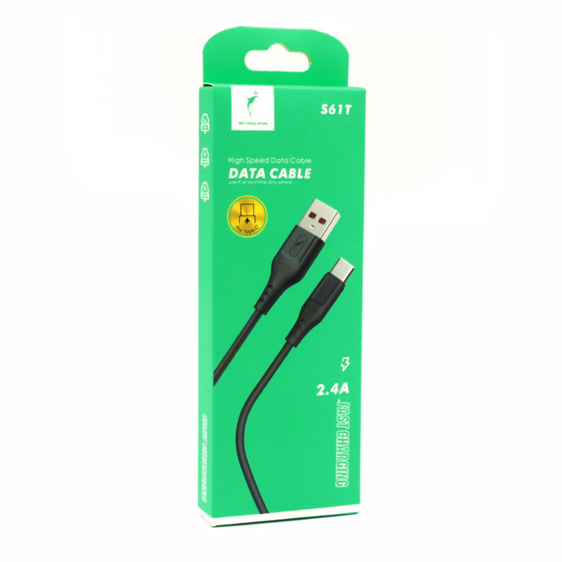 کابل شارژ تایپ سی دلفین مدل s61t با سرعت شارژ عالی