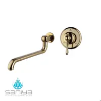 شیر ظرفشویی توکار سانیا مدل کلاسیک رنگ طلایی