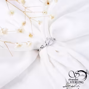 انگشتر فری سایز نگین دار نقره ساخت ایتالیا کد 11108