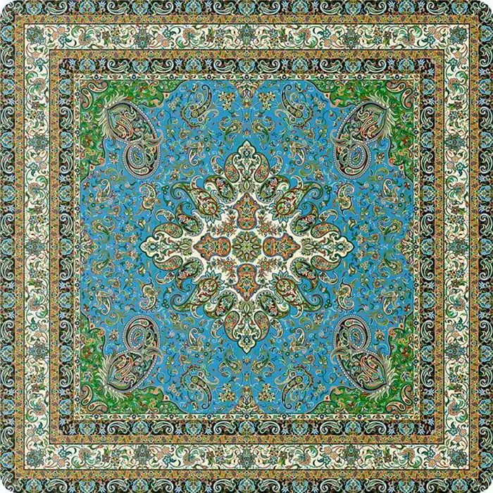  رومیزی یک در یک  ترمه طرح مهستان برند ترمه حسینی رنگ  سبز