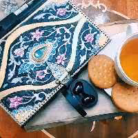 دفتر حکاکی شده چرم طبیعی 