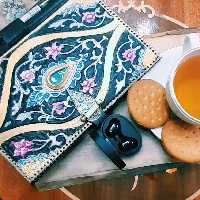دفتر حکاکی شده چرم طبیعی 