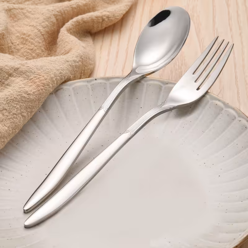 قاشق و چنگال جی فی نی GIFFINI استیل مات مدل 02 مجموعه 2 عددی 