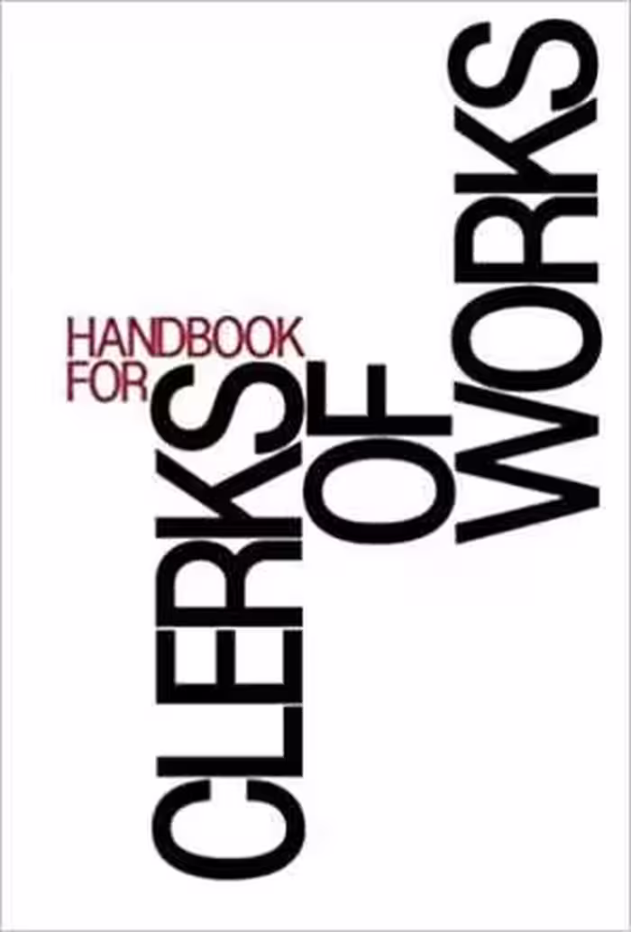[PDF] دانلود کتاب Handbook For Clerks Of Works. Greater London Council Department Of Architecture And Civic Design, 3rd ed, 1983