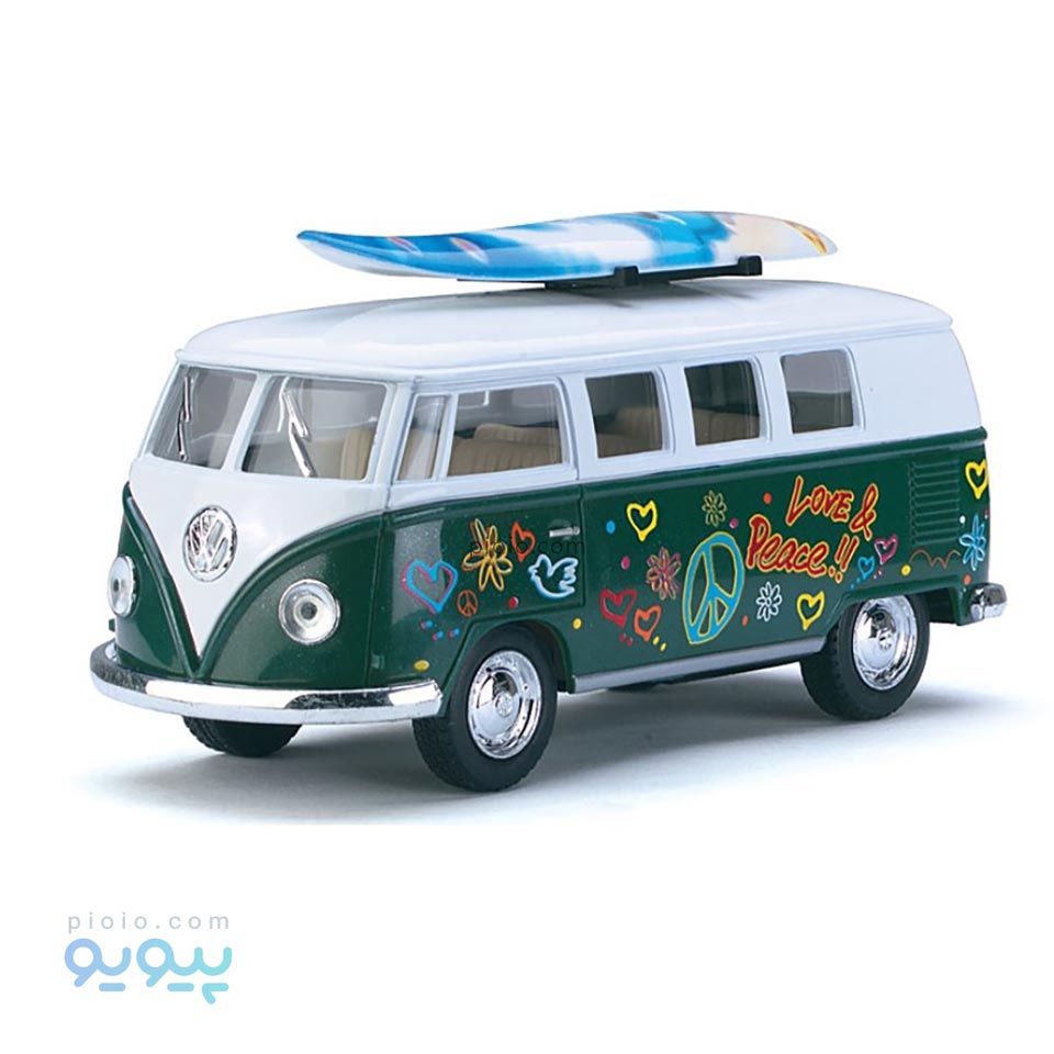 ماشین فلزی فولکس گلدار Volkswagen Classical Bus 1962