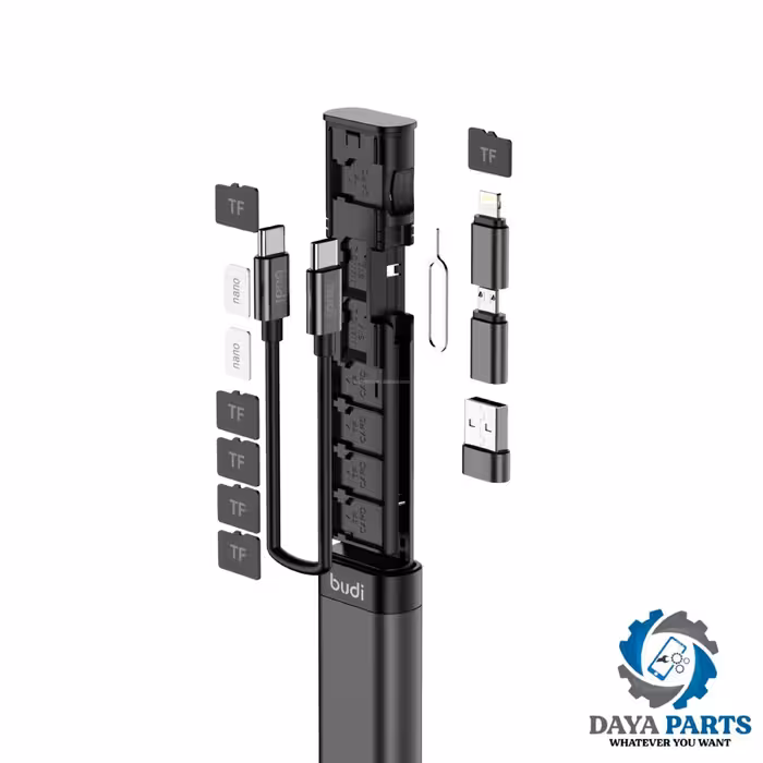 کارت خوان برند BUDI با قابلیت نگهداری حافظه های اضافی و سیم کارت