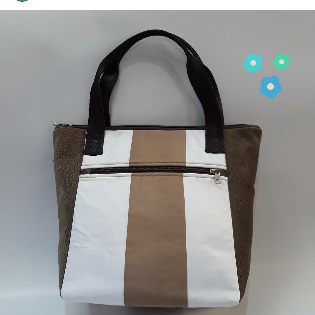 کیف پارچه ای راه راه