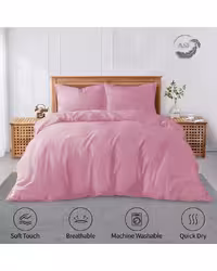 سرویس لحاف روتختی یک نفره 6 تکه عرض 120 صورتی ای اس اف ASF مدل MICRO LADY