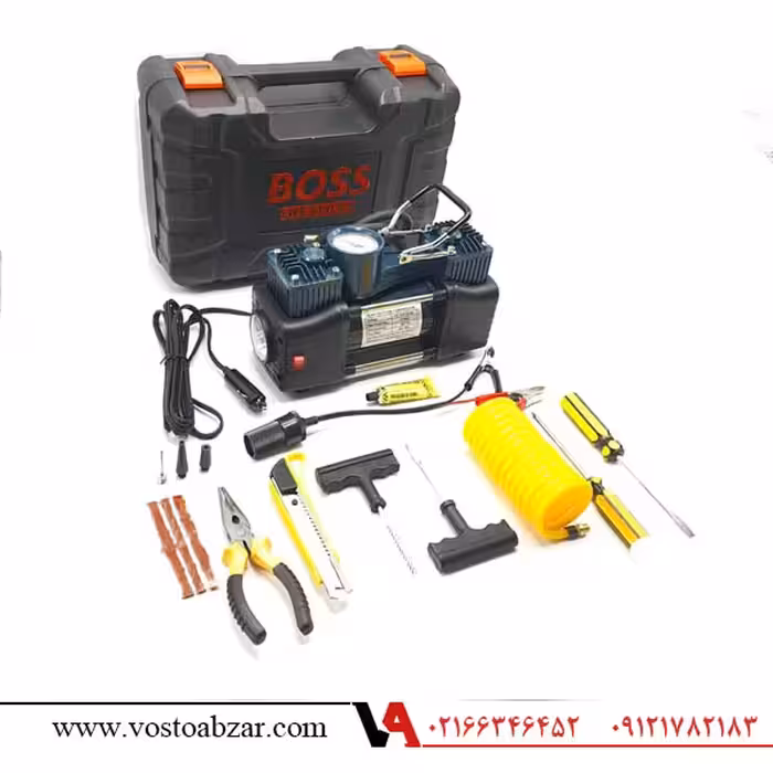 کمپرسور فندکی دو سیلندر با لوازم باس مدل B-CO