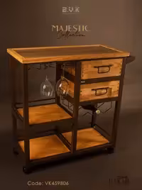 میز بار دو کشو رنگ تیره بی وی کی کد 459806