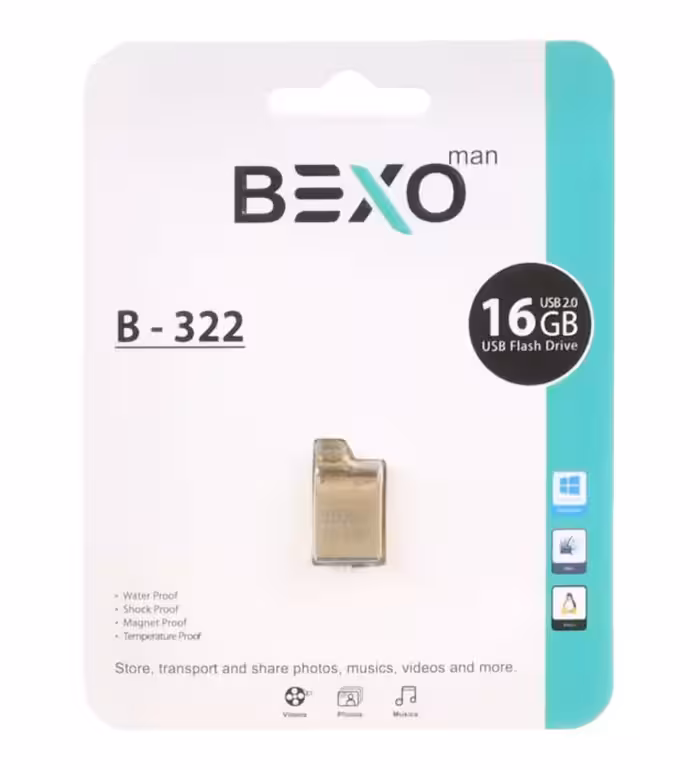 فلش مموری بکسو مدل B-322 USB2.0 ظرفیت 16 گیگابایت