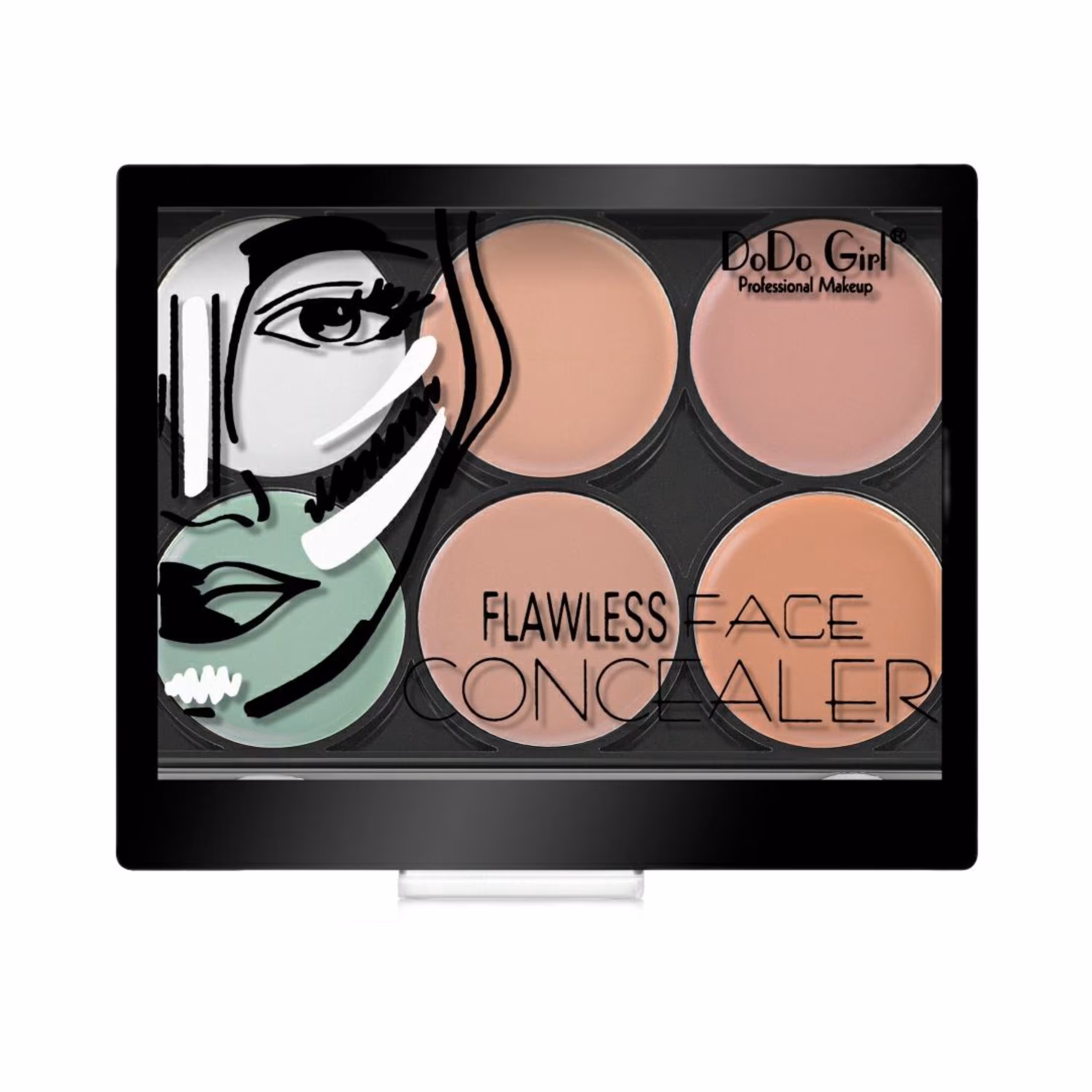 پالت کانتور و کانسیلر  (گریم ) دو دو گرل شماره 01 مناسب زاویه سازی و فرم‌ دهی صورت 