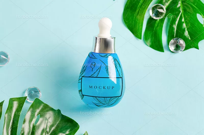 طرح موکاپ قطره چکان لایه باز | گرافیک با طعم تربچه