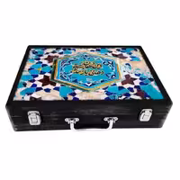 جعبه چوبی مدل چمدان بزرگ طرح کاشی5