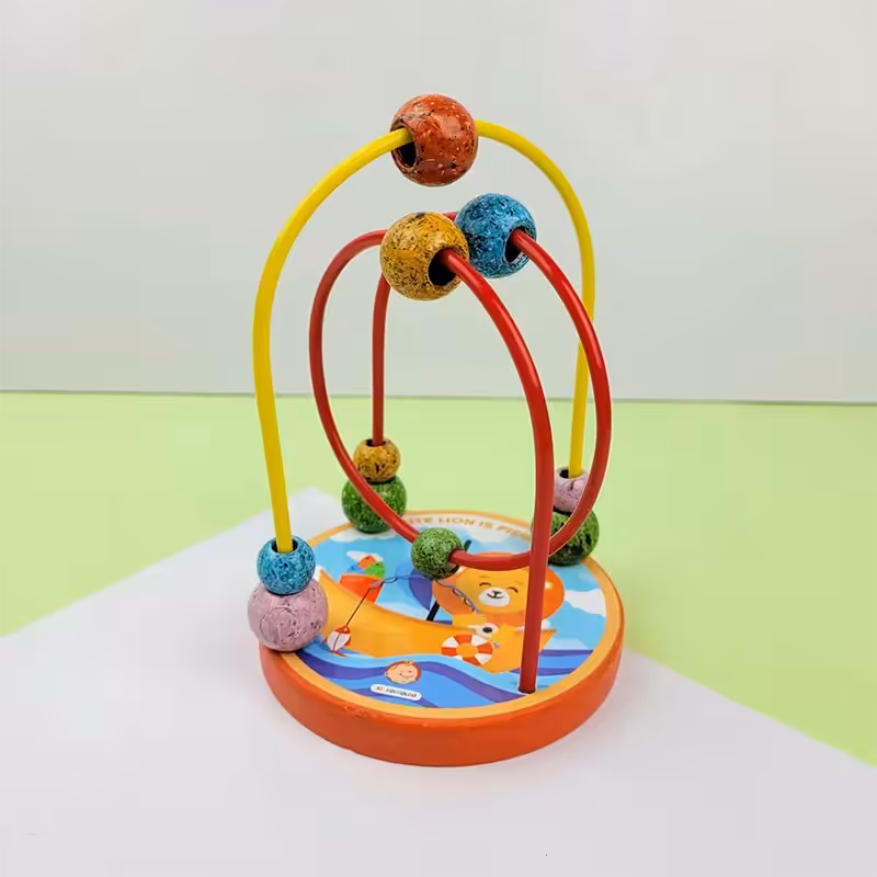 اسباب بازی میله و مهره‌ی چوبی مدل  شیر ماهیگیر کد P/0198/D