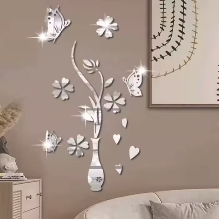 اینه دکوراتیو مدل گل و پروانه