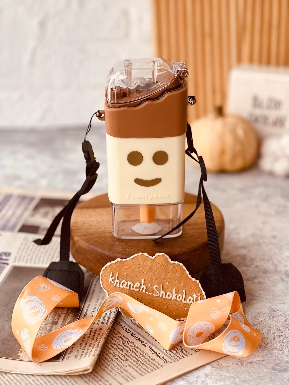 قمقمه طرح بستنی نی دار 300 میل کد0044