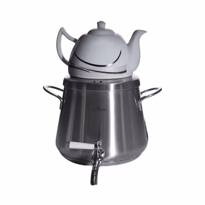 کتری و قوری شیردار یونیک دسته استیل کد 7203