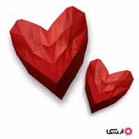 پازل سه بعدی مقوایی اریگا مدل قلب نینا ( پک 2 عددی ) رنگ قرمز - کد کالا 207