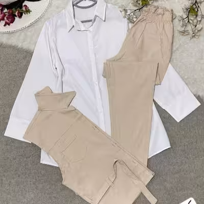 مانتو اسپرت زنانه کتان مدل سه تیکه